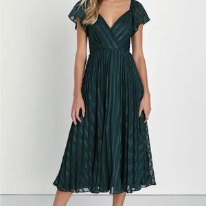 Elegant Dark Green Women's Dress